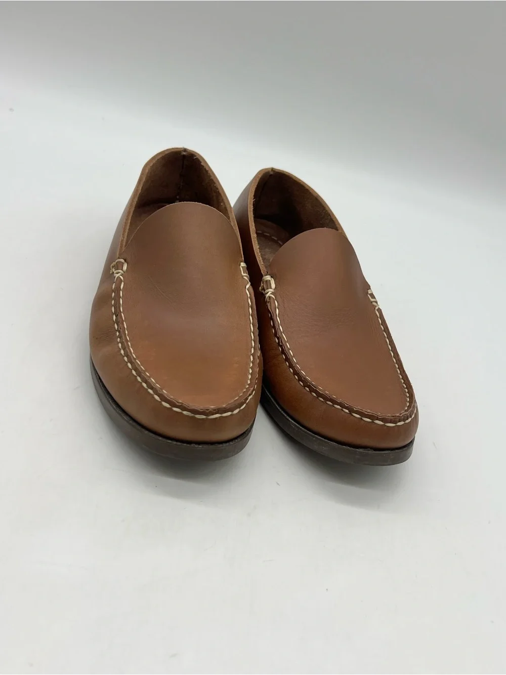 Oak Street Bootmakers Mens 10.5D Brown Leather Slip Moc Natural Chromexcel Shoes